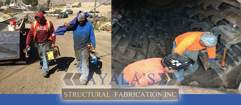 Ayalas's Structural Fabrication Inc welding Heavy Equipment, minning, excabator, bulldozer in Riverside, San Bernardino, Los Angeles, Orange, San Diego